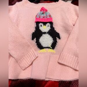 Pink Penguin Sweater with Hat Design